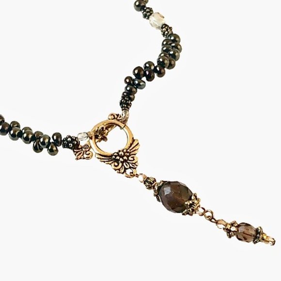 Necklace Bronze Beads by Original Designs REVERSIBLE with Pendant New - Picture 6 of 15